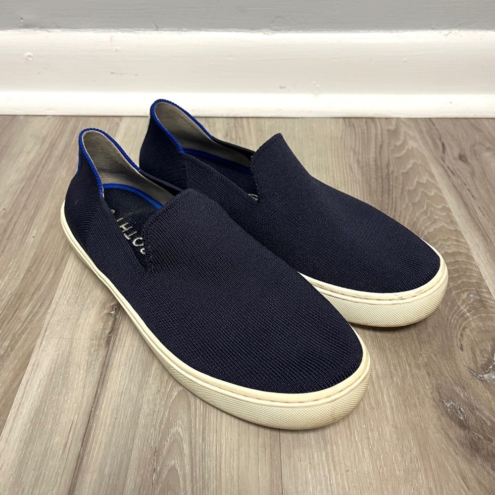 Rothy's Navy Blue Knit The Original Slip On Sneakers in Size 7.5